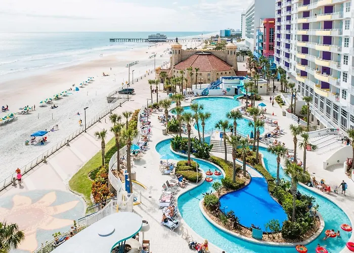 Modern Beach Highrise-Ocean View-Jacuzzi-Walk In Shower At Ocean Walk Resort Daytona Beach