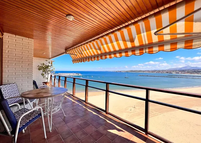 Vistas increibles, en la playa de hondarribia