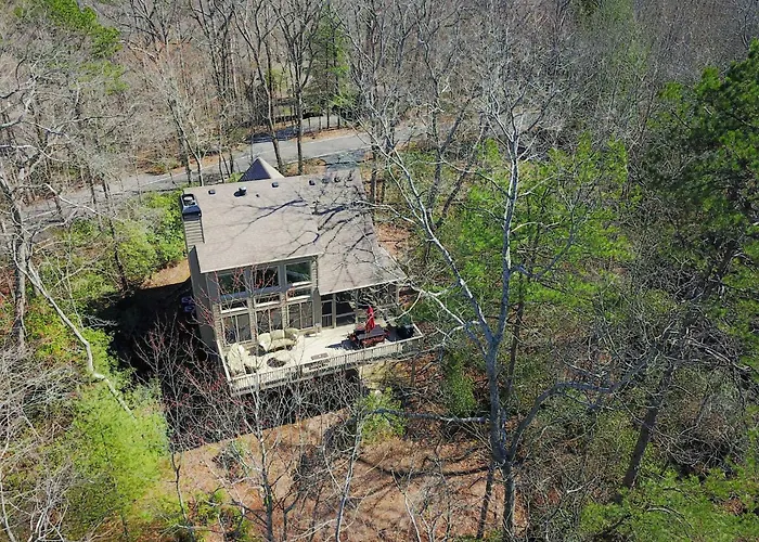 Modern Cabin-Big Canoe-Waterfalls-View-Game-Room-Dog Fence