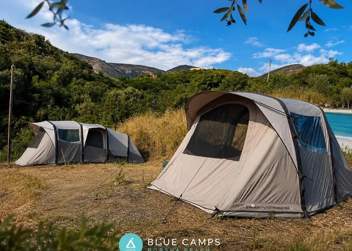 Blue Camping In Borsh, Vlore