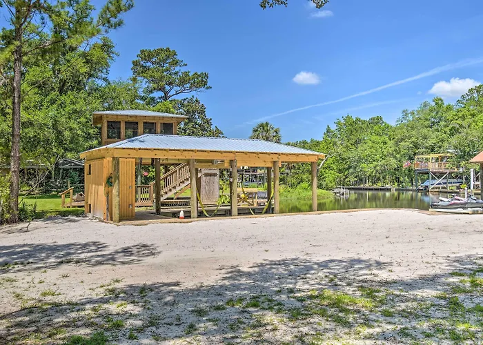 Riverside New Magnolia Springs Home W/ Dock, Beach